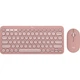 Комплект клавіатури та миші Logitech Fashion Series PEBBLE 2 COMBO, бездротова клавіатура та миша, дворежимне підключення, налаштовувані кнопки, сполучення трьох пристроїв, хмарно-рожевий - изображение 2