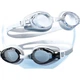 Плавальні окуляри SWANS, імпортовані з Японії, високої чіткості, із захистом від запотівання, для чоловіків з короткозорістю, набір плавальних шапочок FOX1 чорний та білий - изображение 1