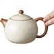 Чайник Qixuanyuan Rice Yellow Ru Kiln для заваривания чая дома, в одном чайнике, минималистичный керамический чайник в китайском стиле, чайный сервиз с подносом для сухого заваривания. - изображение 1
