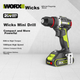 Дриль WORX WU173.1 20В безщітковий акумуляторний з однією батареєю - зображення 4