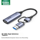 Карта відеозахоплення UGREEN HDMI 4K HD з входом MS2130, сумісна з Switch NS/PS5, комп'ютером, мобільним телефоном, планшетом, камерою, грою, записом прямої трансляції, USB 3.0/Type-C - изображение 12