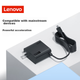 Зарядний пристрій Lenovo 65 Вт, для ThinkPad/Xiaoxin, USB-C, чорний - зображення 4