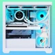 Геймерський корпус SAMA Illusion White, панорамний огляд 270°/двостороннє скло/швидкознімний дизайн/підтримка материнських плат ATX/підтримка водяного охолодження 360 мм/10 позицій для вентиляторів - зображення 5