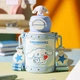 Термокружка BeddyBear 600 мл з подвійною кришкою, трубочкою - зображення 6