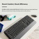 Бездротова клавіатура та миша Logitech MK650 Bluetooth, комплект клавіатури та миші для бізнесу та офісу, офісна миша та клавіатура, тиха миша, повнорозмірний дизайн, преміум-серія, чорний та сірий - зображення 5