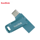 Флеш-накопитель SanDisk 128 ГБ Type-C USB3.2 Dual Drive DDC3 синего цвета, скорость чтения до 400 МБ/с, автоматическое резервное копирование, совместимость с телефонами и компьютерами, двухинтерфейсный накопитель большой емкости. - зображення 8