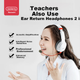 Наушники детские Beienshi Bluetooth с шумоподавлением для изучения языка подарочные - изображение 6