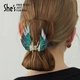 Аксессуары для волос She's Hair Accessories, заколка с вышитыми крыльями птицы ко Дню святого Валентина, заколка-акула для пучка на затылке, подарок на день рождения для девушки. - изображение 8