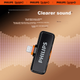 PHILIPS [Субсидії] Бездротовий петличний мікрофон для прямих трансляцій, стрімерів, влогерів, авторів коротких відео, інтерв'ю на свіжому повітрі, інтелектуальне шумозаглушення, версія Lightning, один конектор DLM3543C - зображення 7