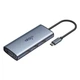 Док-станция расширения Aigo Type-C, USB 3.0-концентратор, адаптер порта Gigabit Ethernet RJ45, конвертер HDMI/VGA, быстрая зарядка PD100 Вт, док-станция расширения USB T07-R (металлический корпус) - изображение 1