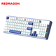 REDRAGON KS104-B Механічна клавіатура, Дротова офісна клавіатура, Комп'ютерна клавіатура, Новорічний подарунок, Біло-синя, Перемикачі Qingmu - зображення 10