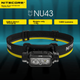 Налобний ліхтар NITECORE NU43, високоінтенсивний налобний ліхтар для зовнішнього використання з тривалим терміном служби батареї, освітлення для роботи на вулиці, пішого туризму, альпінізму та подорожей - зображення 4