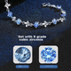 Браслет GLTEN з чистого срібла та цирконієм Swarovski з чотирьохлистою конюшиною для жінок, новий дизайн ювелірних виробів, подарунок на день народження, річницю для дівчини чи дружини - изображение 5