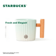 Кружка Starbucks мятно-зеленого цвета с градиентной полоской, 375 мл, офисная кружка для воды, кофейная кружка для мужчин и женщин, подарок на День святого Валентина. - изображение 4
