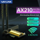 Беспроводной сетевой адаптер Wavlink AX210, высокоскоростная игровая сетевая карта Intel Gigabit 5G WiFi 6 PCI-E для настольных компьютеров, приемник WiFi, Bluetooth 5.3, 675X3-C - изображение 3