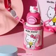 Детская термокружка BeddyBear с двойной крышкой и трубочкой, из нержавеющей стали 316, большой емкости, 600 мл (кошачий окрас). - изображение 6