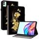 Защитный чехол Deexe Flower для TECNO Megapad 11 - Gold Butterfly Rose - изображение 1