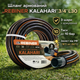 Шланг для поливу REBINER KALAHARI 3/4" 30 м армований міцний для саду, городу та подачі води чорно-помаранчевий - изображение 1