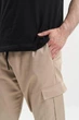 Карго штаны мужские песочные стрейч-коттон M–7XL 6XL - изображение 4