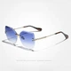 Женские градиентные солнцезащитные очки KINGSEVEN 807 Gold Blue - изображение 3