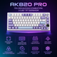 Беспроводная механическая клавиатура AJAZZ AK 820 pro 75% White Purple - изображение 7