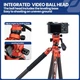 Fotopro X-Aircross 3 Lite Video карбоновый штатив 1.03 кг 154 см жидкостная головка Quick Lock для камеры и смартфона - изображение 8