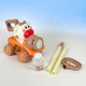 Игрушка каталка Поросенок детская для мыльных пузырей с подсветкой с раствором в комплекте, генератор мыльных пузырей, с подсветкой - изображение 2