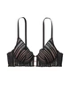 Бюстгальтер Lace Lightly Lined Plunge Bra Victoria's Secret Черный с розовым А-786 32DD/70E - изображение 2