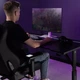 Игровой компьютерный стол для геймера 1400x600 мм с регулировкой высоты RGB подсветкой и с карбоновым покрытием столешницы - изображение 5