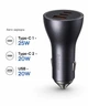 Автомобильное зарядное устройство Baseus до 65W 2 Type-C USB быстрая зарядка на 3 устройства АЗУ Серый - изображение 1
