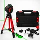 Лазерний рівень нівелір Laser Level 4D 2 акумулятори 16 ліній зелений промінь зі штативом у кейсі червоний - зображення 1