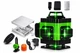 Лазерний рівень нівелір Laser Level 4D 2 акумулятори 16 ліній зелений промінь у сумці зелений - зображення 1
