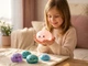 Антистрес іграшка Булочка Пельмень Сквіш 10 см Squishy Dumpling з блискітками kawaii колір сюрприз - зображення 4