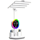 Настольная LED лампа KRX-104 с RGB-подсветкой, вентилятором, часами и подставкой, Аккумуляторный 57700/59 - изображение 1
