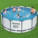 Каркасний басейн круглий Bestway 56462 549x122 cм з фільтр-насосом сімейний басейн для дому дачі двору дітей та дорослих 23062 л - зображення 7