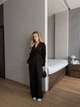 Костюм жiночiй класичний лляний сорочка+штани чорного кольору 38170 46/48 - зображення 3