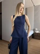 Жіночий прогулянковий костюм (топ+брюки) Uaclothes 46 Синій (like38176-186081350) - зображення 4