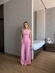 Жіночий прогулянковий костюм (топ+брюки) Uaclothes 46 Рожевий (like38174-186061350) - зображення 3