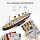 Конструктор пазл Титанік Titanic 3D з підсвічуванням CubicFun 266 дит Різнобарвний (28732) - зображення 3