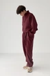 Зимовий однотонний спортивний костюм із затяжками Lurex Бордовий L (91356) - зображення 2