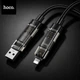 Дата-кабель Hoco U151 4в1 240W 1.2м USB/Type-C на Type-C/Lightning Fast Charge Black — швидка зарядка та передача даних для смартфонів та ноутбуків - зображення 3