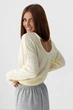 Легкий вязаный джемпер в полоску Lurex Желтый One Size (5583) - изображение 2