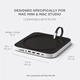 Док-станция для Mac mini Satechi с корпусом для SSD NVMe/SATA M.2, USB-C хаб 7-в-1, серебристая - изображение 6