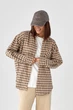 Сорочка в клетку с накладным карманом Lurex Кофейный L (261600) - изображение 1