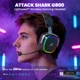 Навушники ATTACK SHARK G800, об'ємний звук 7.1, Bluetooth/2.4G для ПК, PS5, PS4, Xbox black - зображення 8