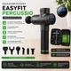 Массажный пистолет EasyFit Percussio 6 насадок перкуссионный вибромассажер для мышц спины, ног и шеи - изображение 1