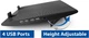 Охлаждающая подставка для ноутбука ACT AC8105 17" с 2 вентиляторами и USB-хабом 4 порта регулируемая - изображение 3