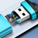 Картридер адаптер-переходник для micro sd (USB 2.0) Синий - изображение 2