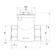 Обратный лепестковый клапан 1/2" (DN15) латунный SD242 - изображение 4