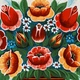 Інтер'єрна картина Петриківський розпис, Квітковий букет, 60×85 см (id6913) - зображення 5